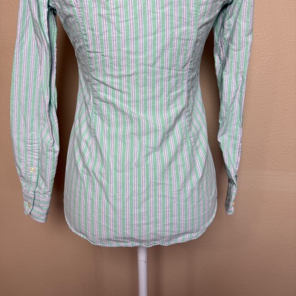 Polo Ralph Lauren Women’s Custom Fit Oxford Strip Shirt Size XS - Picture 8 of 10